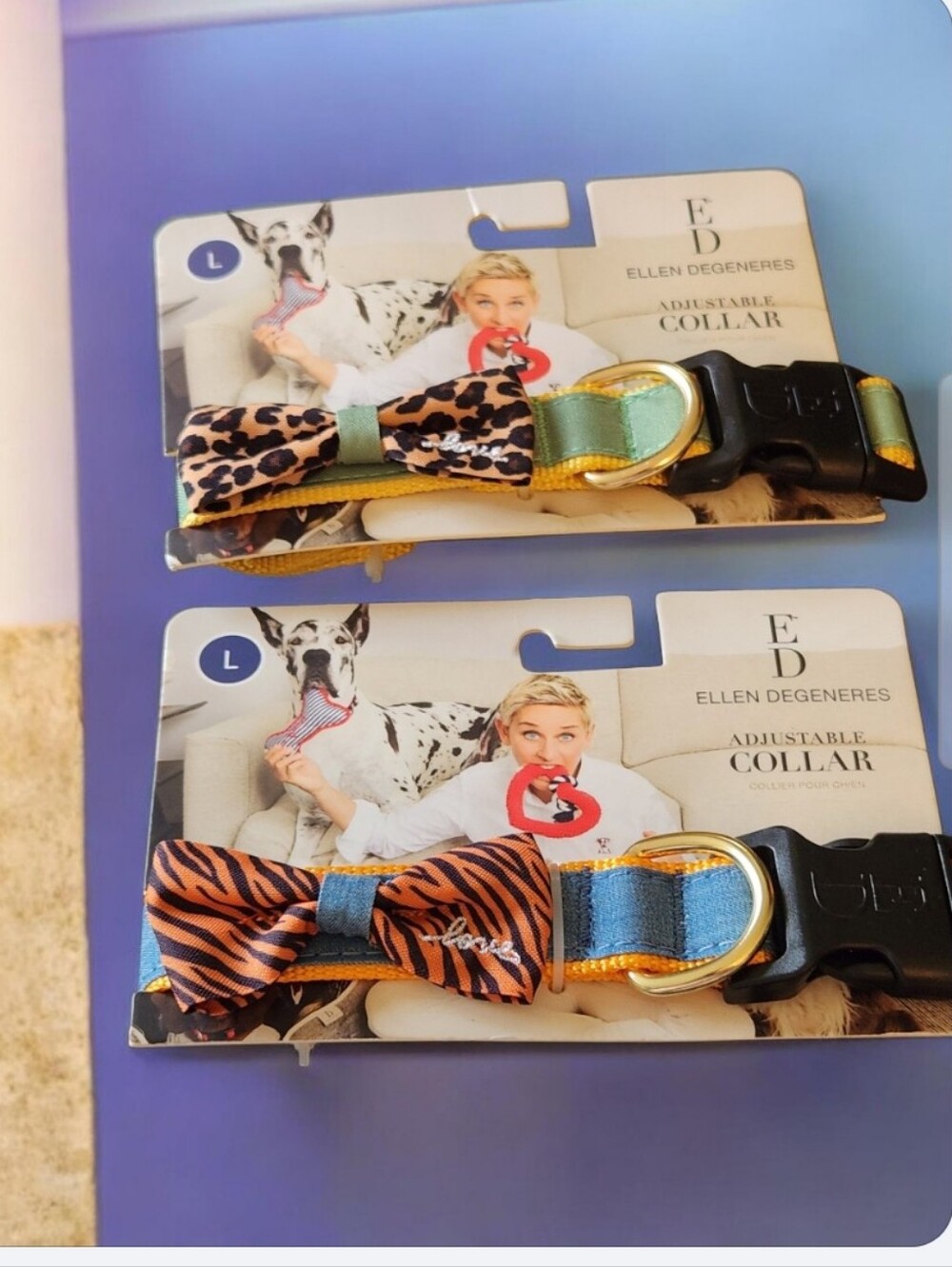 Ellen DeGeneres Adjustable Dog Collar with Bow - 2 Diff Ones 》 Final Price